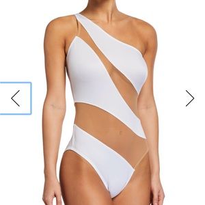 Mio Snake Mesh One-Piece Swimsuit